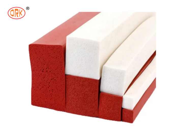 Red Silicone ép đùn Dải cao su bọt biển O Ring Seal Cord