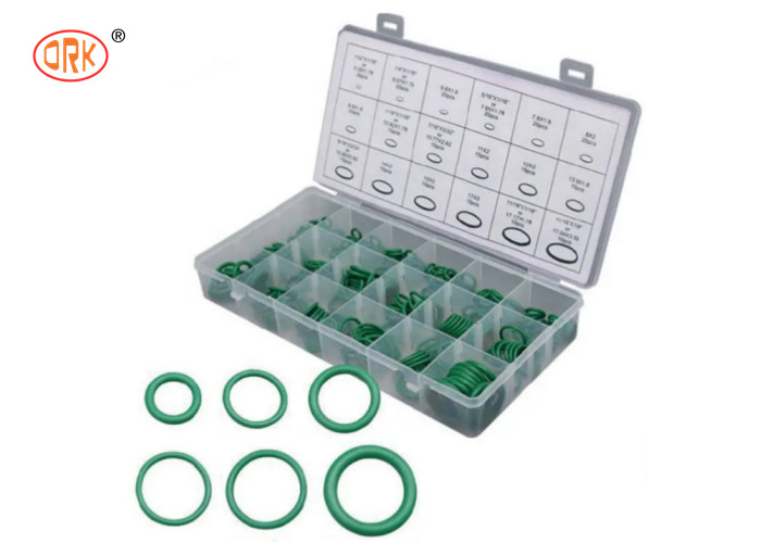 Màu xanh lá cây HNBR 240PCS O Ring Box 18 Kích cỡ Bộ vòng chữ O cho điều hòa không khí